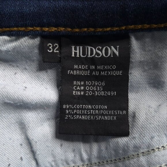 Hudson Womens Krista Ankle Super Skinny Jeans 32 Dark Wash Mid Rise Stretch - Picture 8 of 8